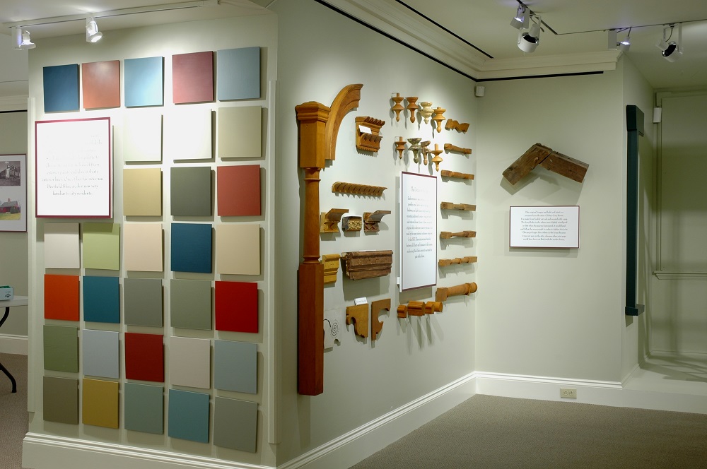 Various wooden trims on display