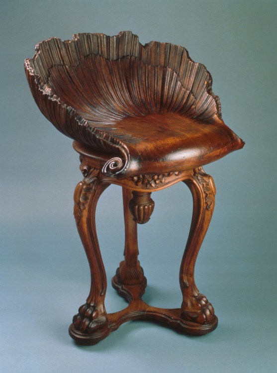 Grotto style piano stool