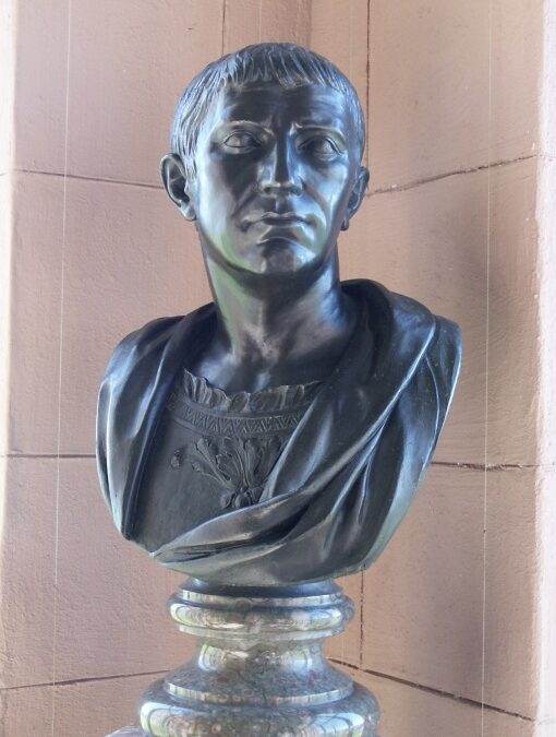 Portrait bust of Julius Caesar in bronze