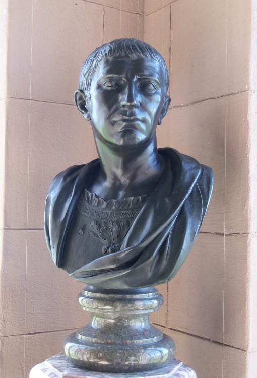 Portrait bust of Julius Caesar in bronze