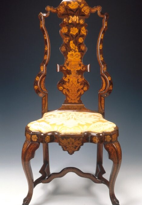 Dutch Rococo marquetry chairs