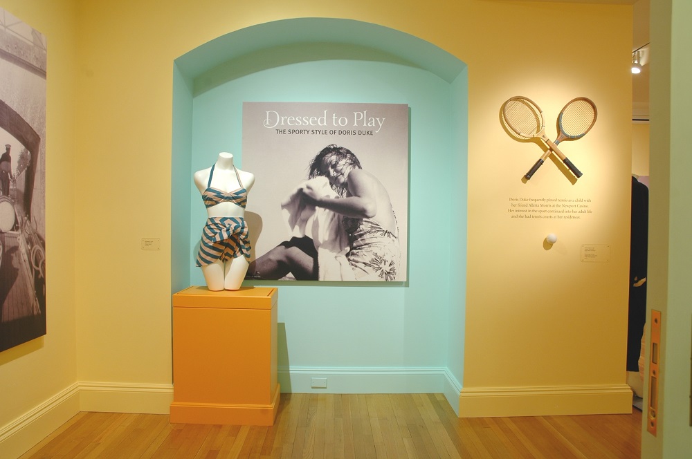 "Dressed to Play; the sporty style of Doris Duke" display