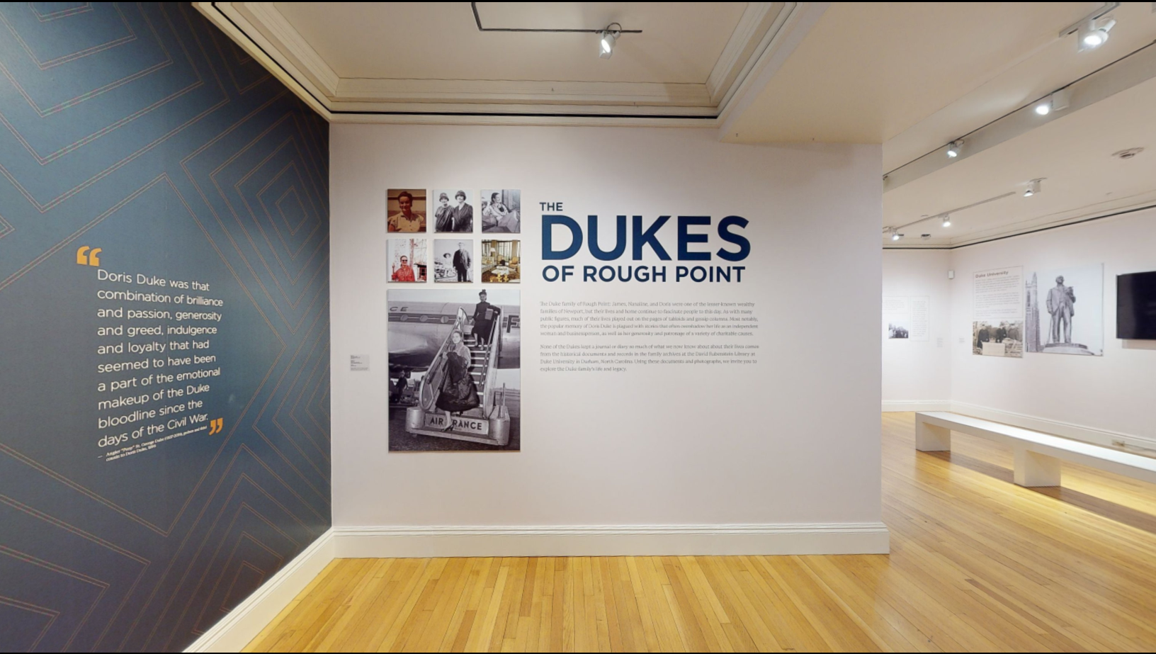 "The Dukes of Rough Point" display