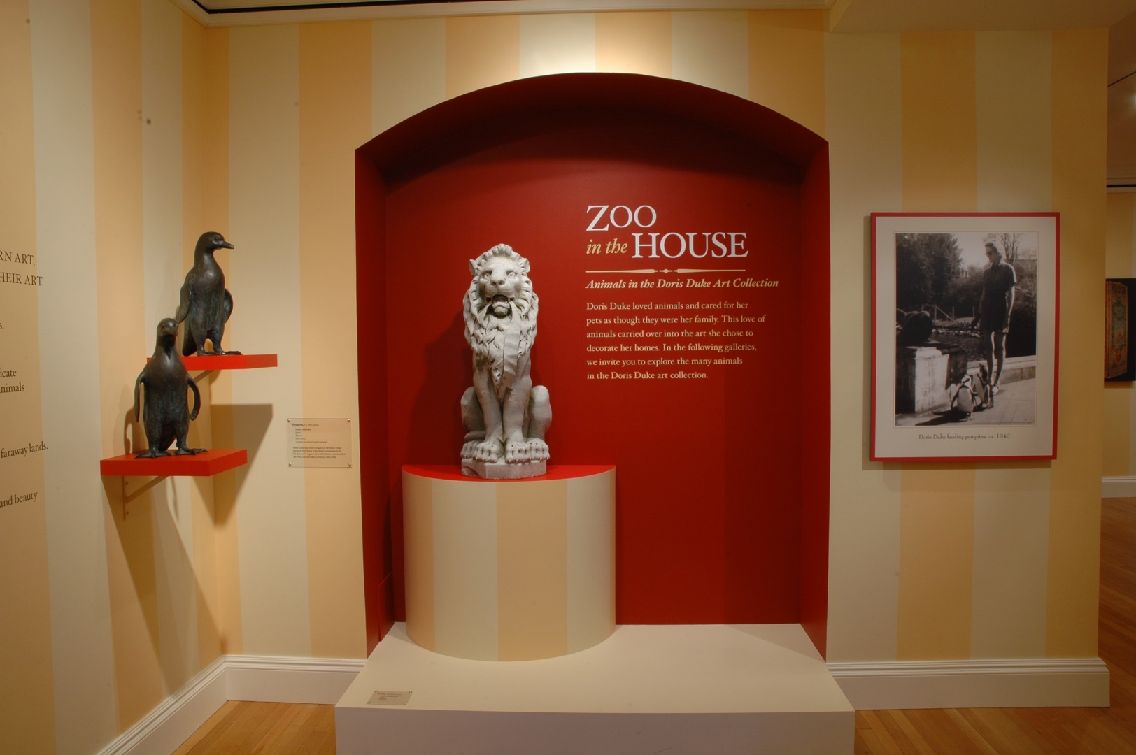 "Zoo in the House; Animals in the Doris Duke Art Collection" display sign