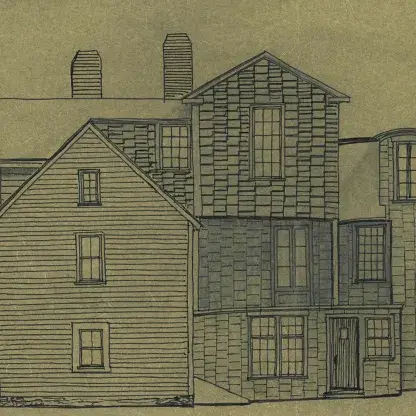 32 Clarke Existing Conditions South Elevation drawing inset